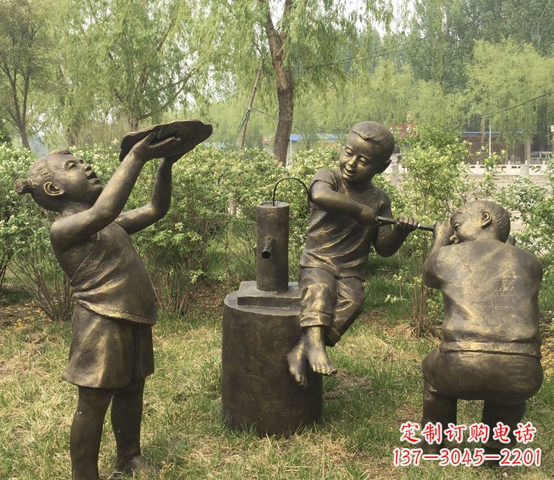 辽阳艺术熊孩子,活泼可爱的儿童雕塑