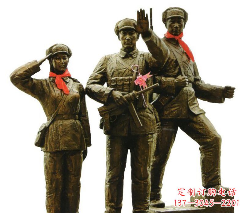 辽阳解放军战士人物铜雕