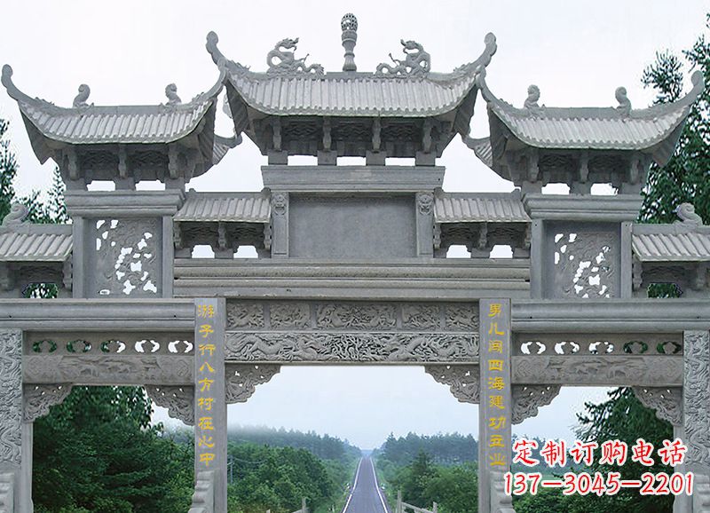 辽阳追求完美的金昌石雕牌坊雕塑