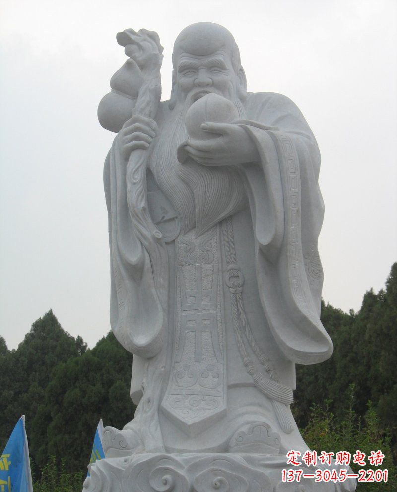辽阳大理石老寿星雕塑,重现传统文化的美好