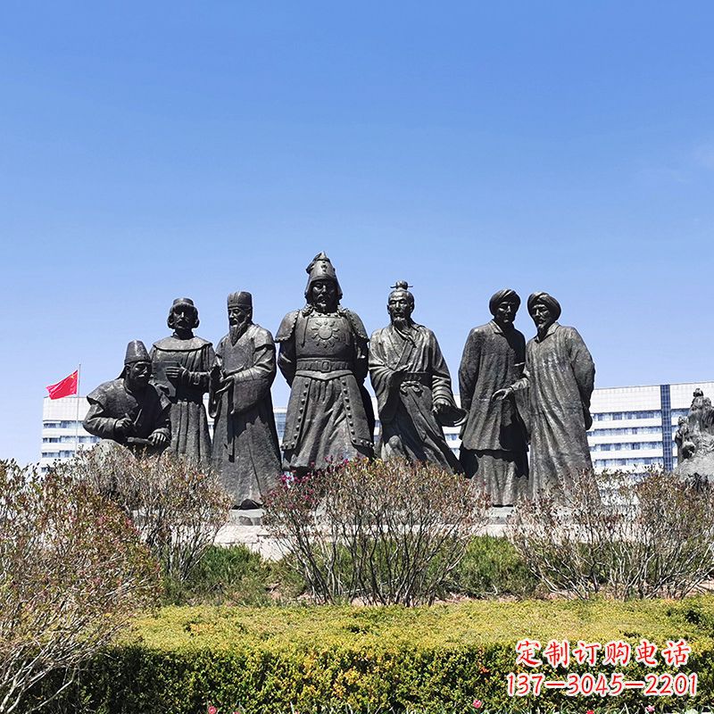辽阳完美再现成吉思汗的青铜雕塑