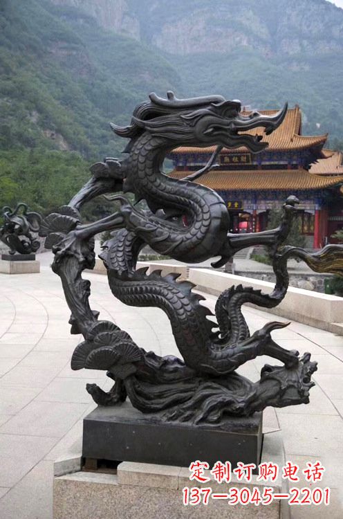 辽阳景区广场纯铜神兽四灵之青龙雕塑