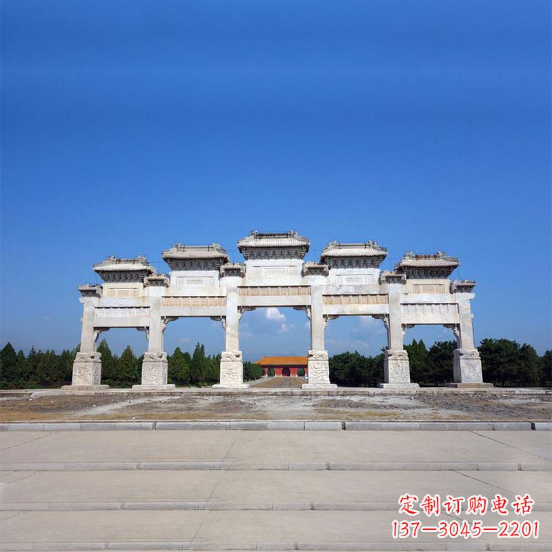 辽阳山西景区牌楼石雕,让您的景区更加绚丽多彩