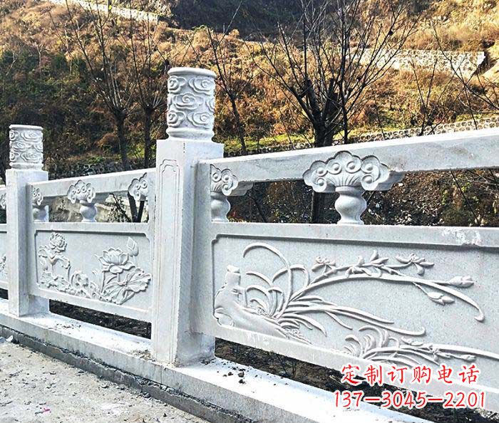 辽阳领雕-汉白玉石浮雕栏板