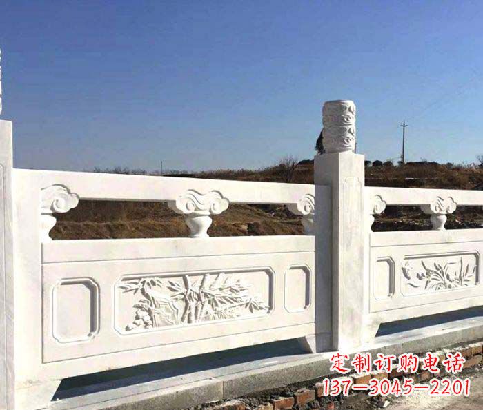 辽阳景区汉白玉石浮雕栏板 (2)