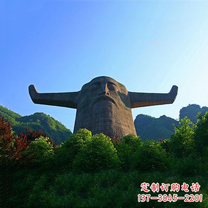 辽阳景区景点大型神农头像雕塑