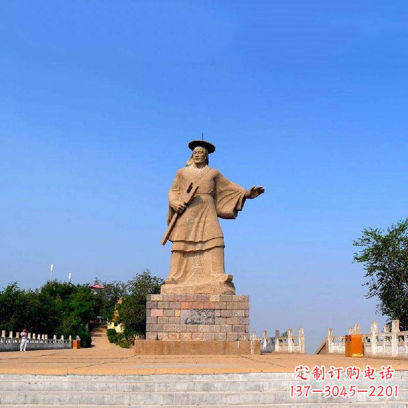 辽阳领雕塑追踪历史英雄,精美大禹石雕像