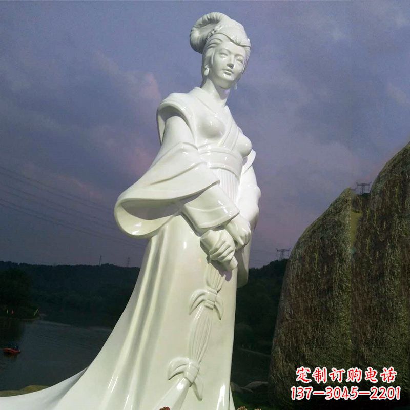 辽阳传承美丽传说——西施汉白玉石雕像