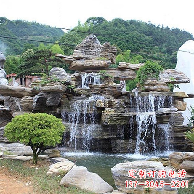 辽阳景区奇石流水假山