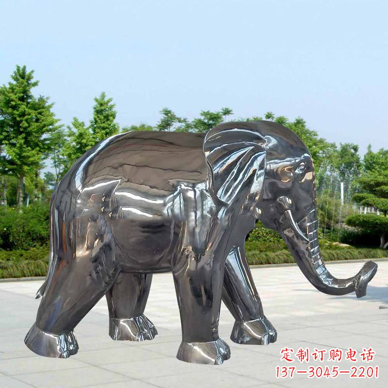 辽阳镜面不锈钢大象雕塑