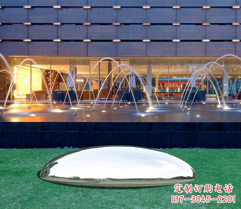 辽阳镜面不锈钢鹅卵石雕塑