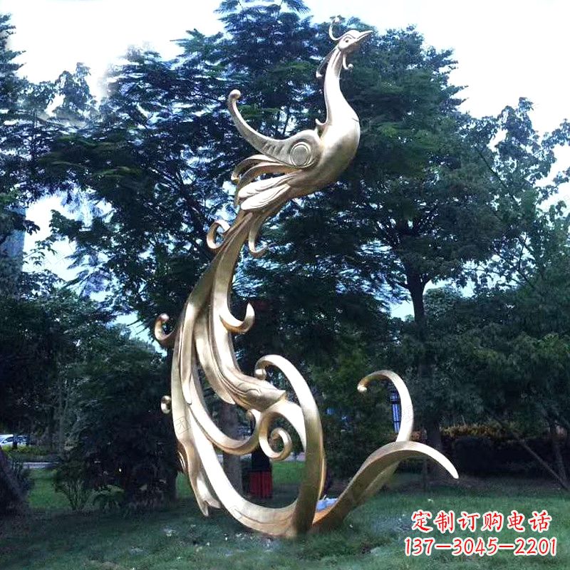 辽阳镜面不锈钢凤凰雕塑