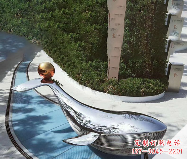 辽阳镜面不锈钢海豚雕塑