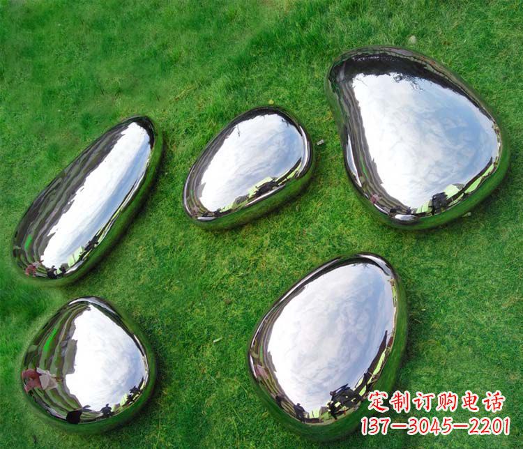 辽阳镜面不锈钢水滴雕塑 (2)