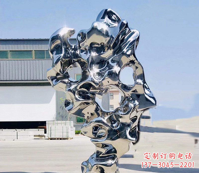 辽阳镜面不锈钢太湖石雕塑