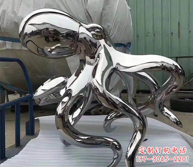 辽阳精致华丽的镜面不锈钢章鱼雕塑
