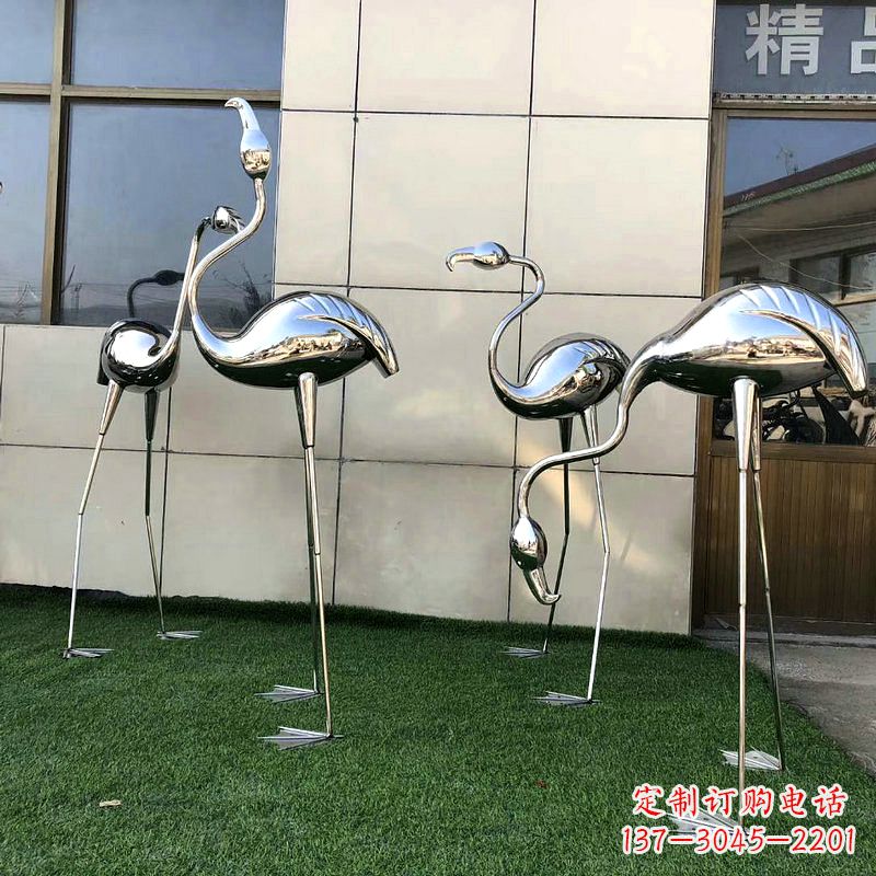 辽阳镜面火烈鸟不锈钢雕塑