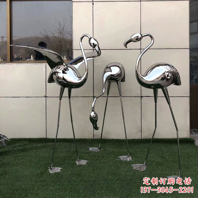 辽阳魅力传递,不锈钢仙鹤雕塑