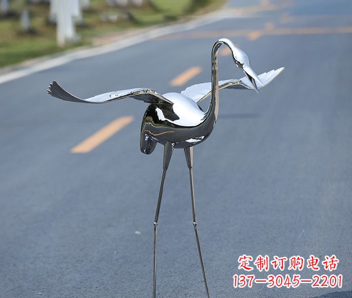 辽阳中领雕塑:酒店装饰精美仙鹤雕塑