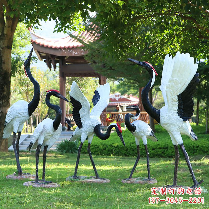 辽阳卡通丹顶鹤 雕塑 彩绘