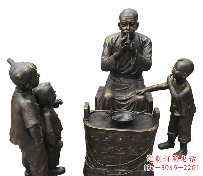 辽阳尊贵的儿童铜雕糖人