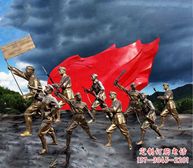 辽阳纪念伟大革命先烈的红军雕塑
