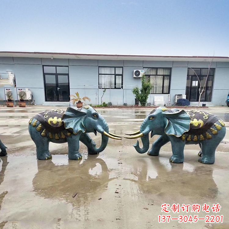 辽阳优雅可爱的烤漆铜雕小象