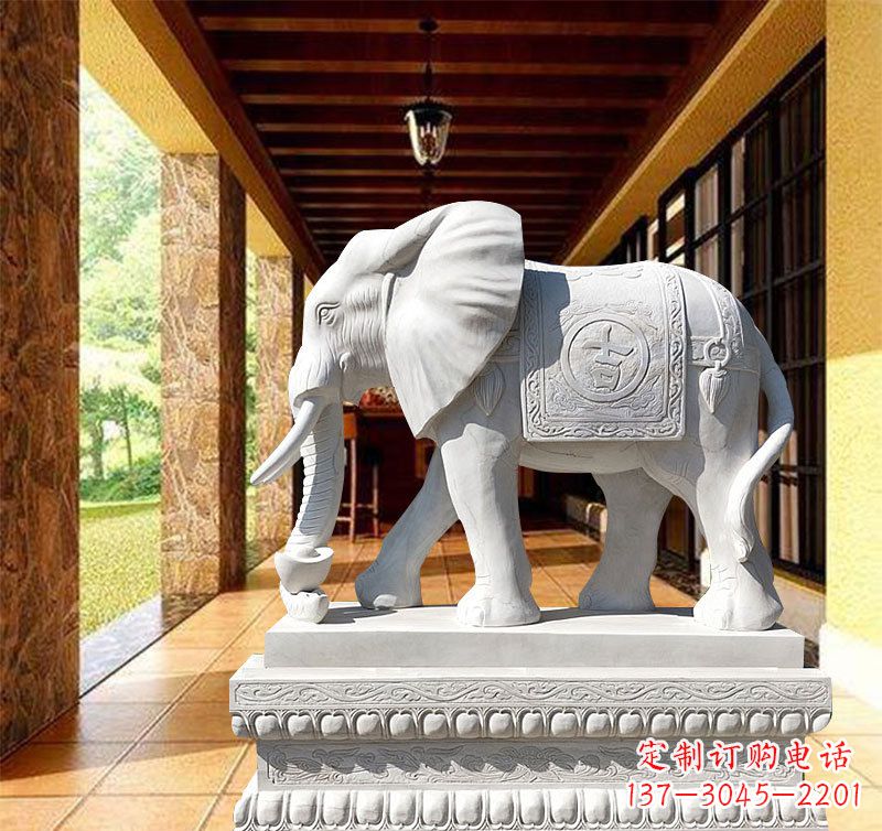 辽阳领雕塑:打造经典石雕大象
