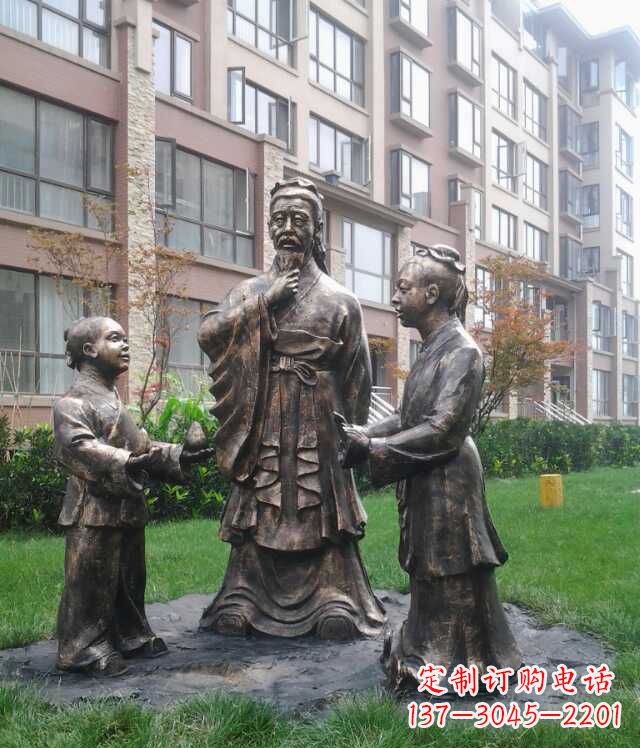 辽阳孔融让梨古代人物雕塑