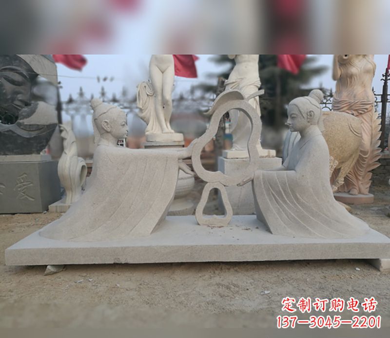 辽阳孔融让梨石雕
