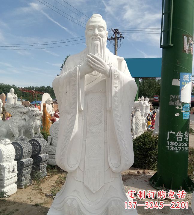 辽阳中领雕塑|传承历史文化,精致孔子不锈钢雕塑