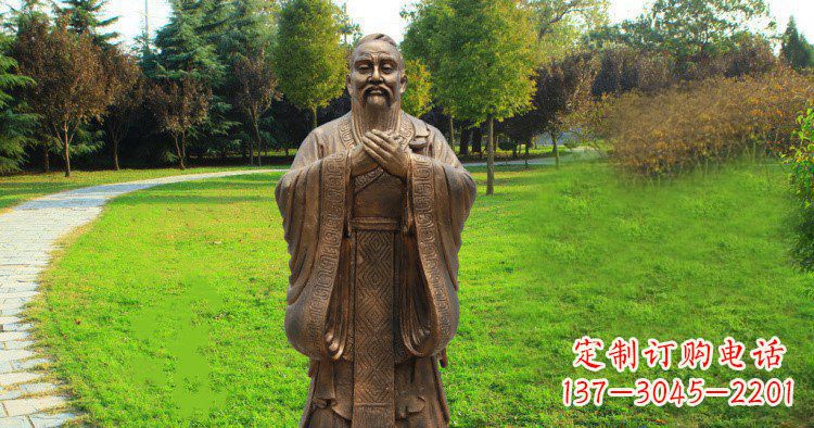 辽阳传承中国历史文化,具有永恒魅力的孔子公园铜雕