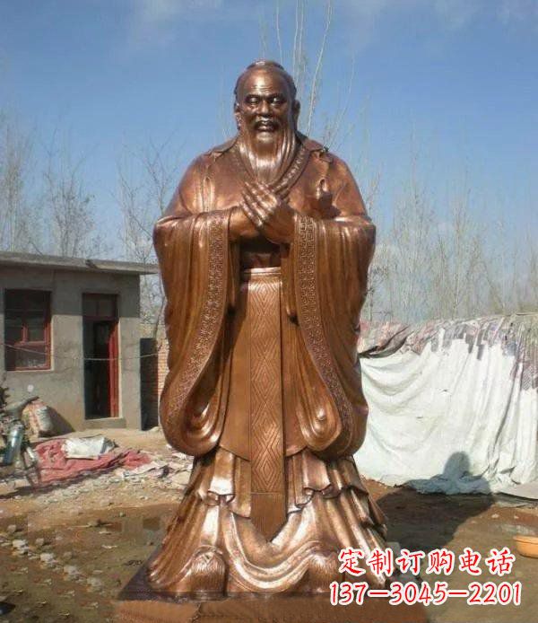 辽阳孔子古代名人铜雕