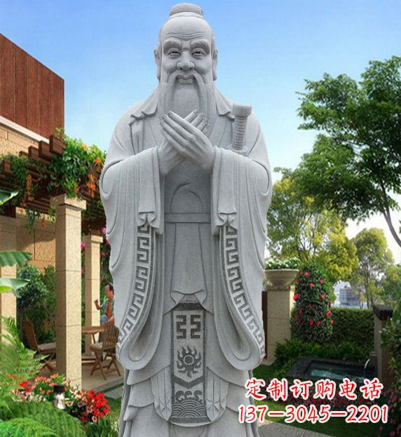 辽阳备受尊崇的孔子青铜雕塑