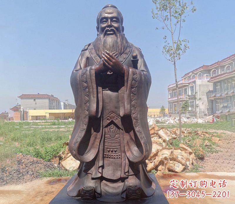 辽阳拥有历史传承的孔子铜雕