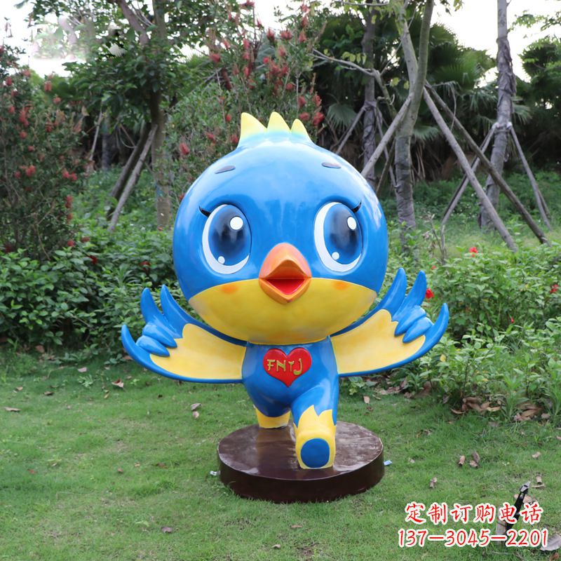 辽阳蓝色梦幻,玻璃钢鸽子雕塑