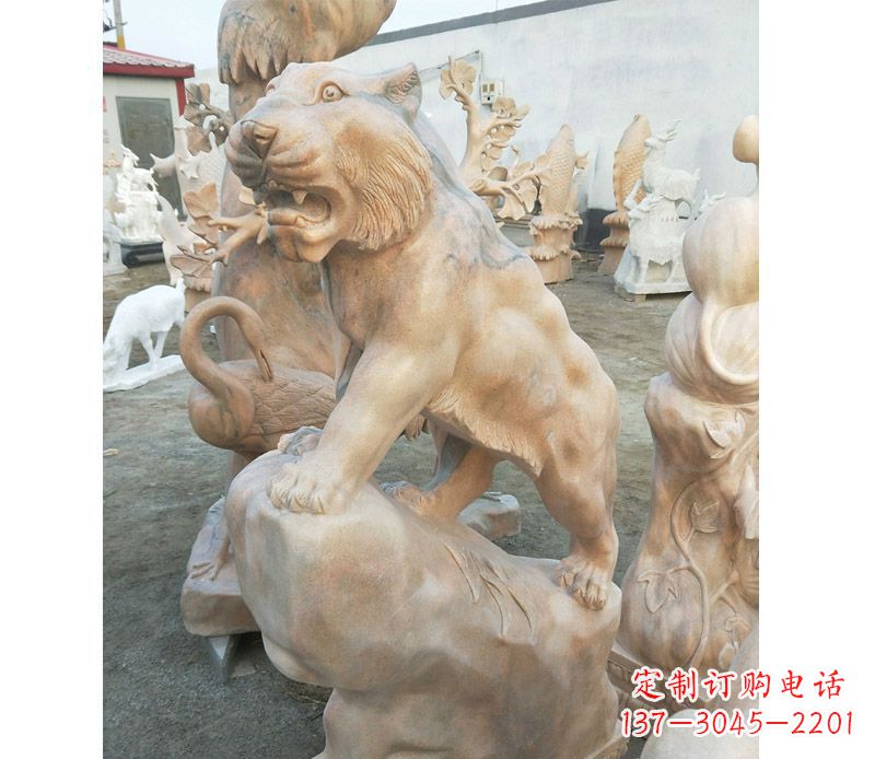 辽阳老虎石雕公园十二生肖动物