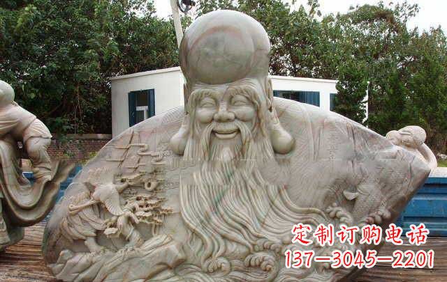 辽阳大型寿星胸像石雕,体现特定文化精神