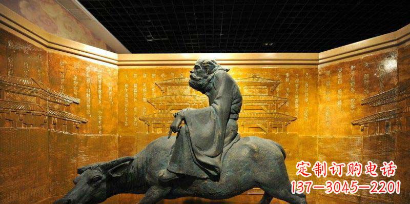 辽阳精美老子骑牛铜雕,领略古代文化魅力