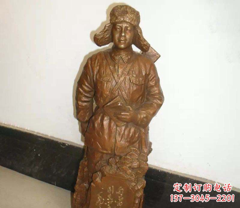 辽阳雷锋校园名人铜雕 (2)