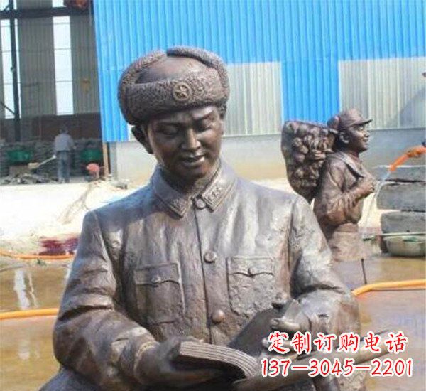 辽阳雷锋校园英雄名人铜雕