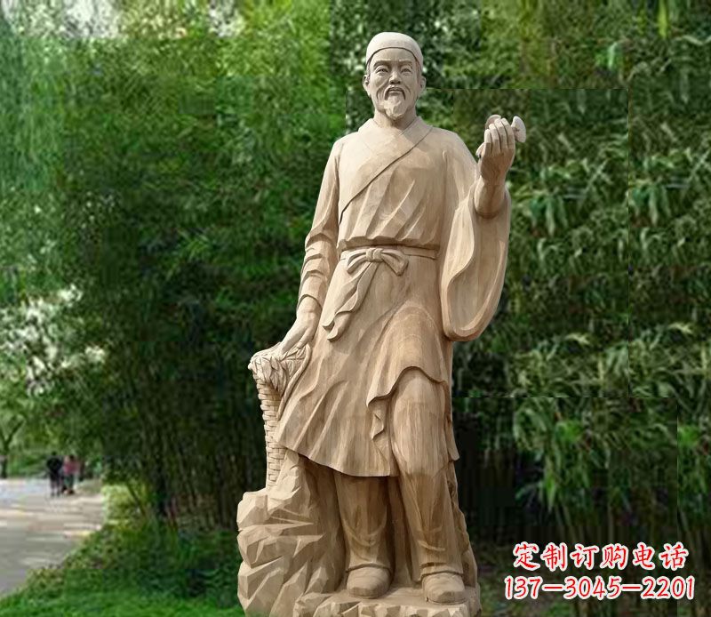 辽阳精美雕塑——李时珍大理石雕塑