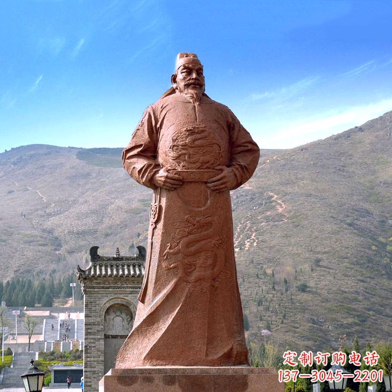 辽阳『李世民传神砂岩石雕塑』