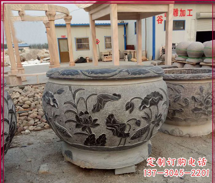 辽阳中领雕塑:传承经典,水缸雕塑仿古圆水缸