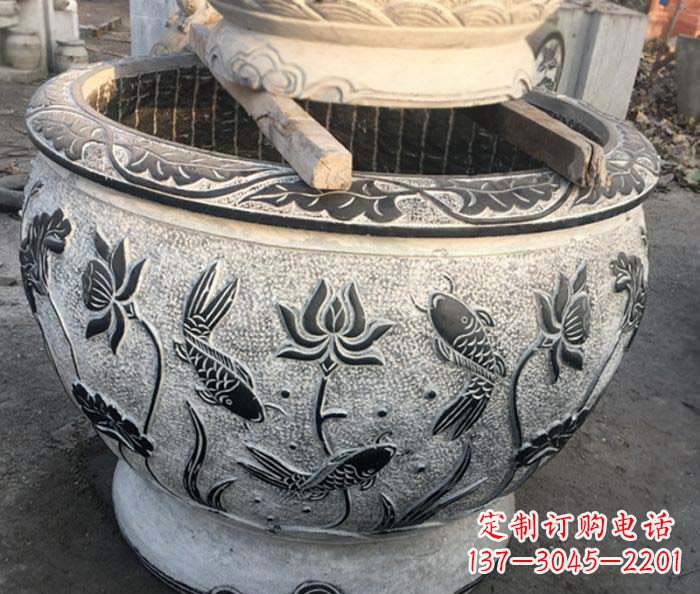 辽阳中领雕塑-仿古圆水缸雕塑