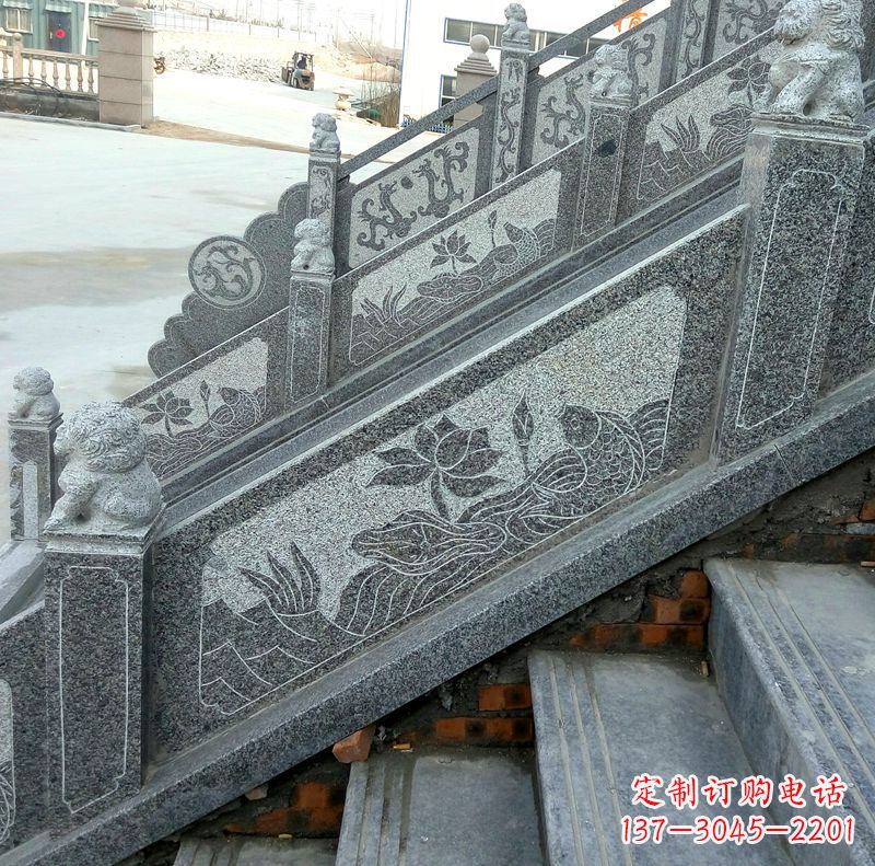 辽阳莲花青石栏板雕塑
