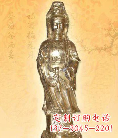 辽阳鎏金观世音菩萨雕塑,让你神马都不愁