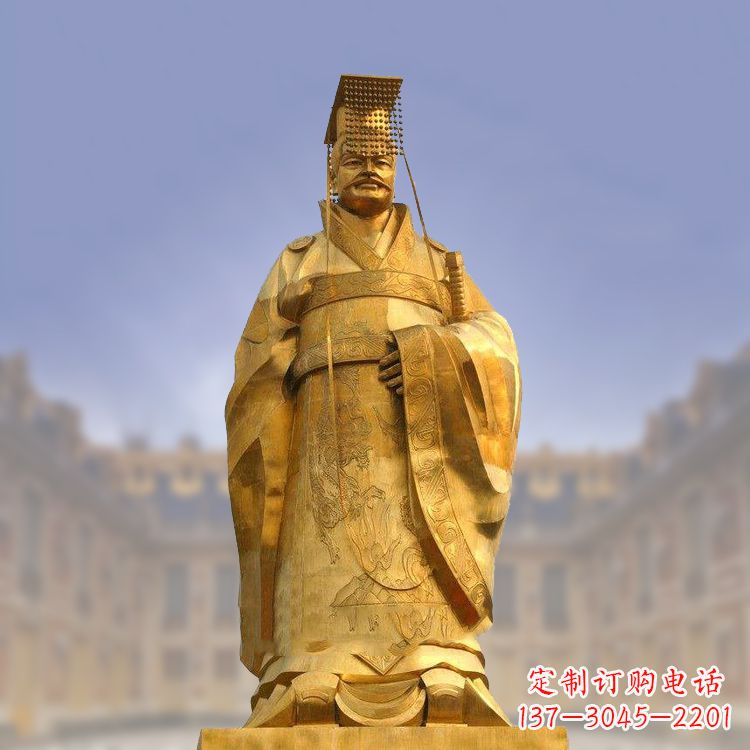 辽阳秦始皇铜雕塑,传承历史荣耀
