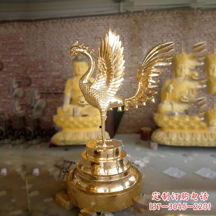 辽阳丰富神秘的朱雀铜雕摆件