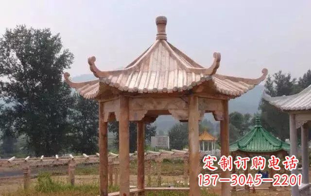 辽阳六角凉亭石雕